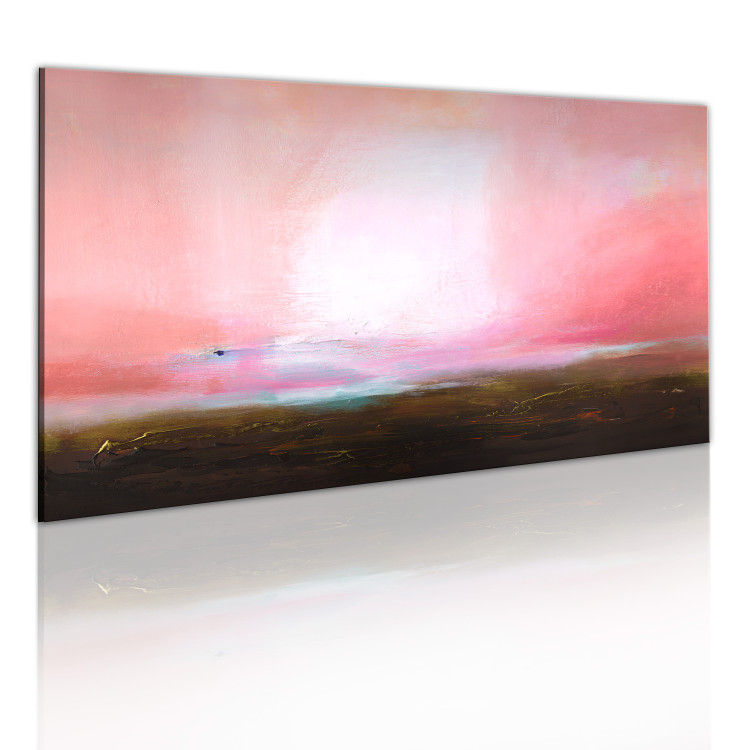 Canvas Art Print Distant Horizon (1-piece) - abstract background with pink sky 46575 additionalImage 2