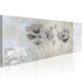 Canvas Print Poppies (1-piece) - Nature in grays with flowers and white text 48575 additionalThumb 2