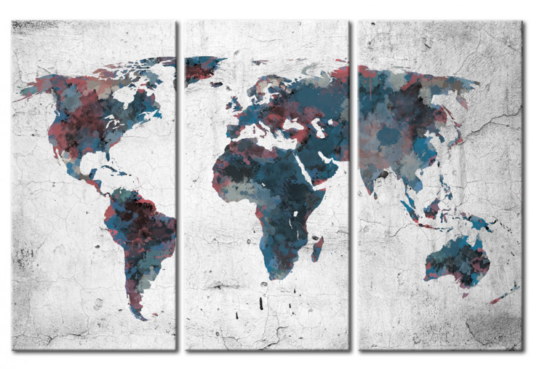 Canvas Undiscovered continents - triptych 55375
