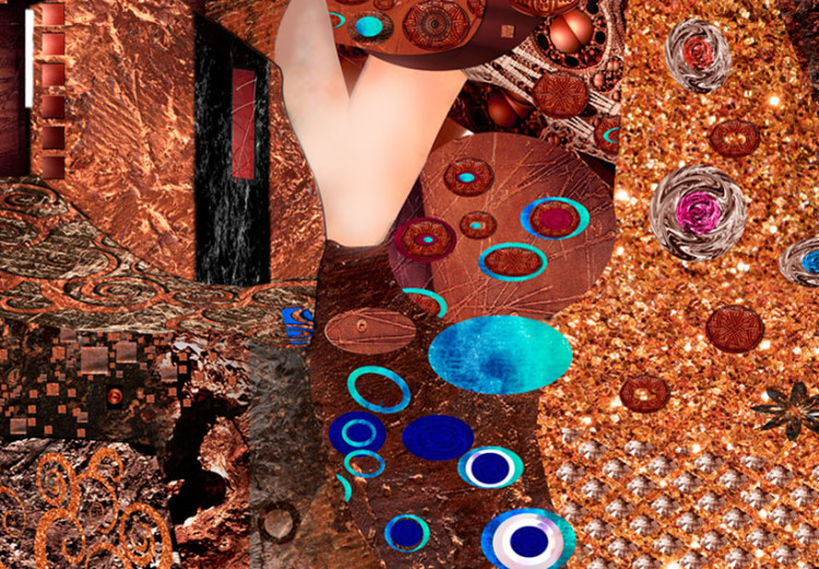 Canvas Art Print Klimt inspiration - The Color of Love 64575 additionalImage 4