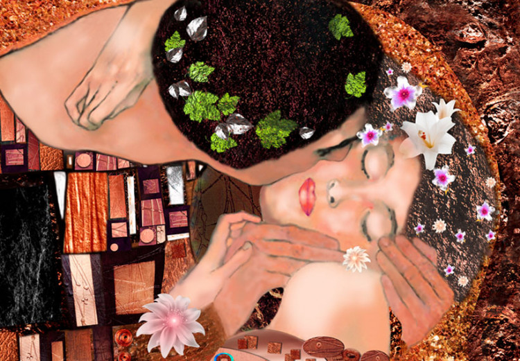 Canvas Art Print Klimt inspiration - The Color of Love 64575 additionalImage 5