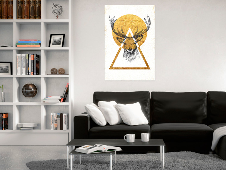 Canvas Print My Home: Golden Deer 76875 additionalImage 3