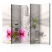 Room Divider Screen Buddha and Orchids II - oriental motif of Buddha and flowers in Zen style 95475