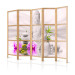 Room Divider Screen Buddha and Orchids II - oriental motif of Buddha and flowers in Zen style 95475 additionalThumb 5