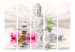 Room Divider Screen Buddha and Orchids II - oriental motif of Buddha and flowers in Zen style 95475 additionalThumb 3