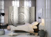 Room Separator Mandala 3D II - white patterned mandala with 3D effect ornaments 98575 additionalThumb 2