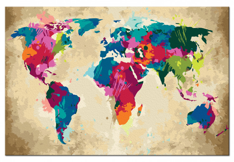 Paint by Number Kit World Map (Colourful) 107485 additionalImage 4