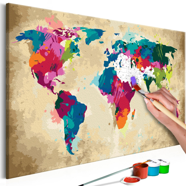 Paint by Number Kit World Map (Colourful) 107485 additionalImage 7