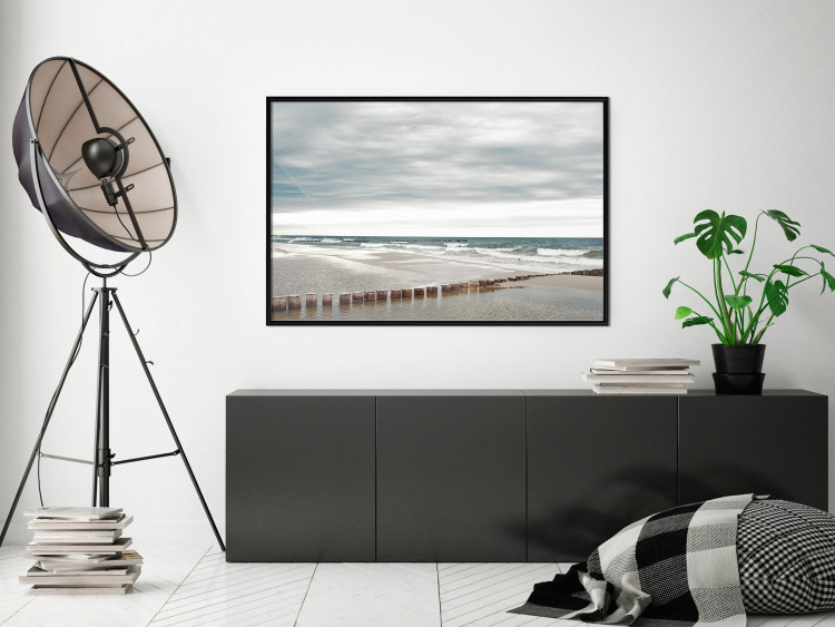 Wall Poster Baltic Sea - Scandinavian beach landscape with turbulent waves 117285 additionalImage 3
