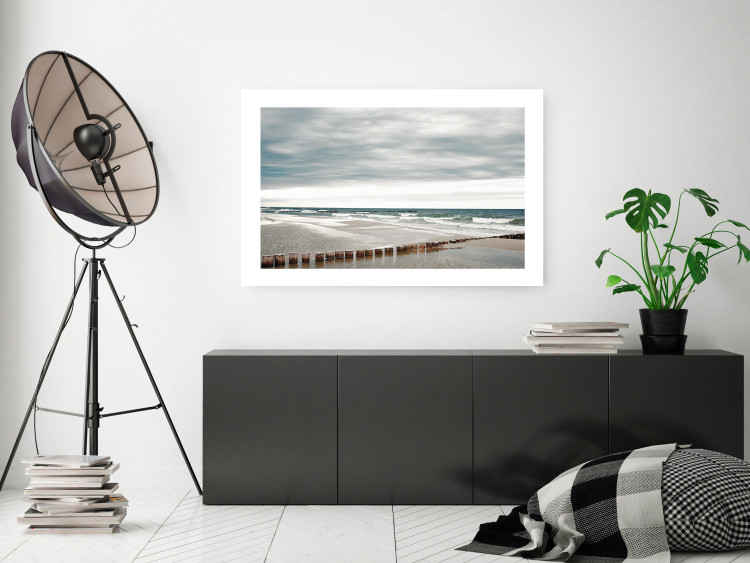 Wall Poster Baltic Sea - Scandinavian beach landscape with turbulent waves 117285 additionalImage 2