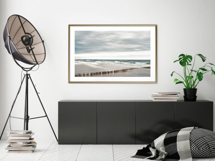 Wall Poster Baltic Sea - Scandinavian beach landscape with turbulent waves 117285 additionalImage 13