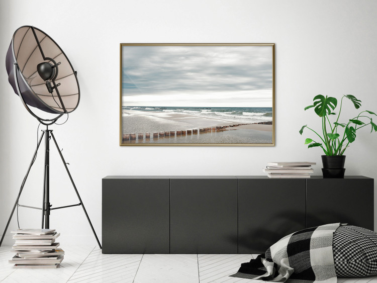 Wall Poster Baltic Sea - Scandinavian beach landscape with turbulent waves 117285 additionalImage 5