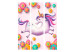 Room Divider Screen Flexible Unicorn - colorful and whimsical unicorn with flowers in the background 117385 additionalThumb 3