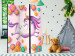 Room Divider Screen Flexible Unicorn - colorful and whimsical unicorn with flowers in the background 117385 additionalThumb 4