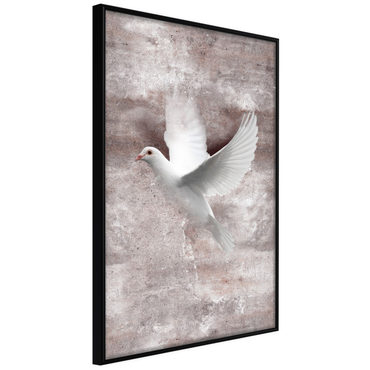 Wall Poster Love in Flight - composition with a white bird on an irregular background 118785 additionalImage 12