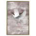 Wall Poster Love in Flight - composition with a white bird on an irregular background 118785 additionalThumb 16