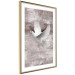 Wall Poster Love in Flight - composition with a white bird on an irregular background 118785 additionalThumb 6