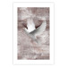 Wall Poster Love in Flight - composition with a white bird on an irregular background 118785 additionalThumb 25