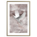 Wall Poster Love in Flight - composition with a white bird on an irregular background 118785 additionalThumb 16