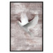Wall Poster Love in Flight - composition with a white bird on an irregular background 118785 additionalThumb 24