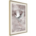 Wall Poster Love in Flight - composition with a white bird on an irregular background 118785 additionalThumb 2