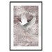 Wall Poster Love in Flight - composition with a white bird on an irregular background 118785 additionalThumb 17