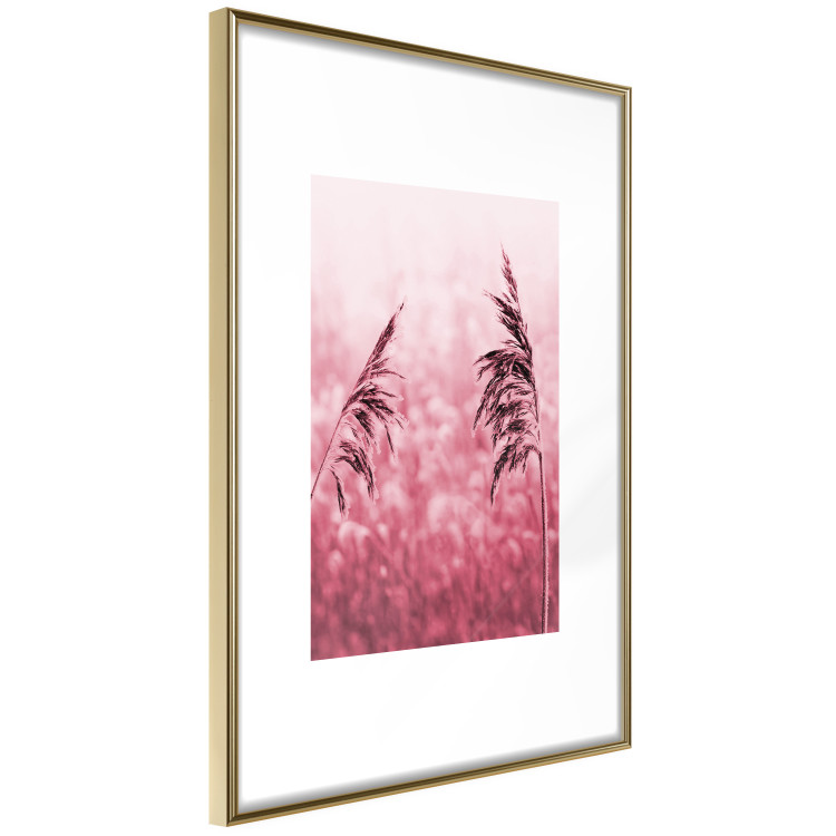 Wall Poster Ruby Spikes - simple composition with field plants in pink tones 119185 additionalImage 6