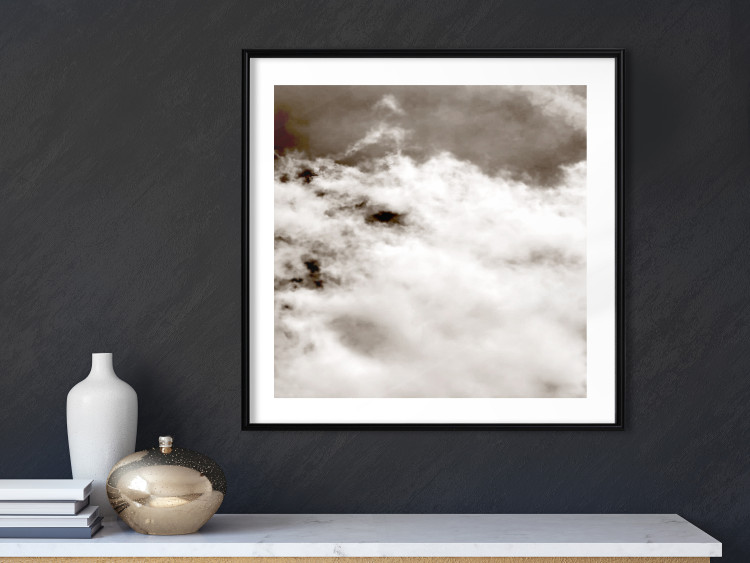 Poster Fleeting Moments - black and white sky landscape overlooking clouds 122685 additionalImage 12