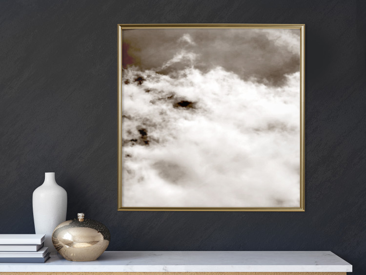 Poster Fleeting Moments - black and white sky landscape overlooking clouds 122685 additionalImage 3