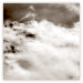 Poster Fleeting Moments - black and white sky landscape overlooking clouds 122685