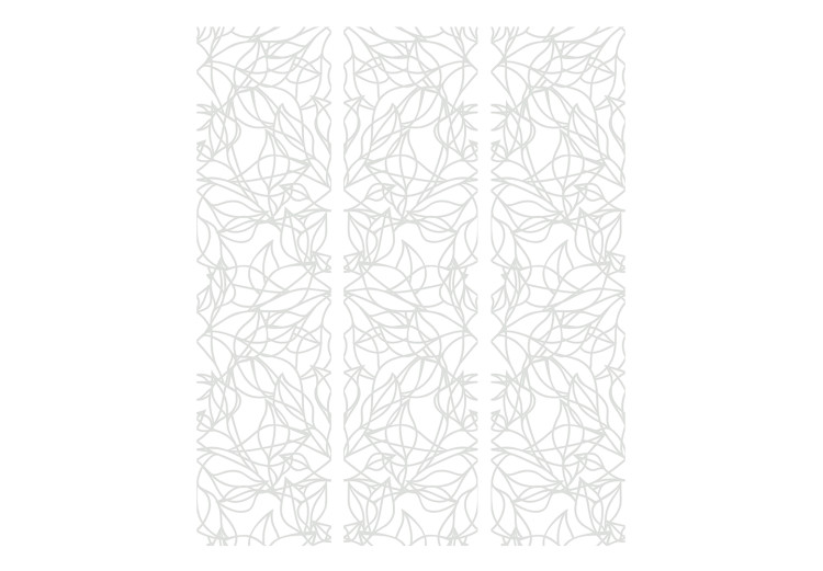 Room Separator Plant Tangle - gray lines in geometric shapes on a white background 122985 additionalImage 3