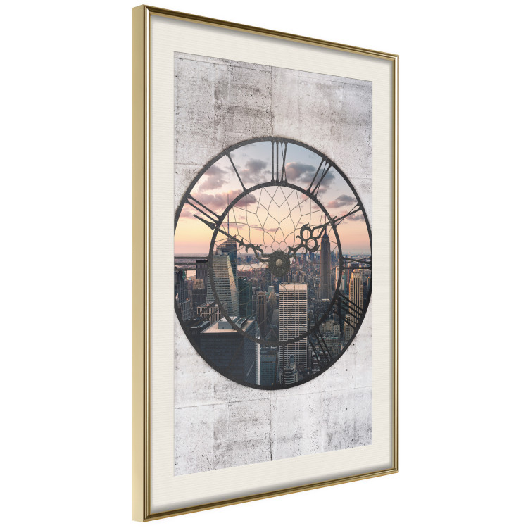 Wall Poster Time Space - view from window shaped like a clock face on city skyscraper 123485 additionalImage 14