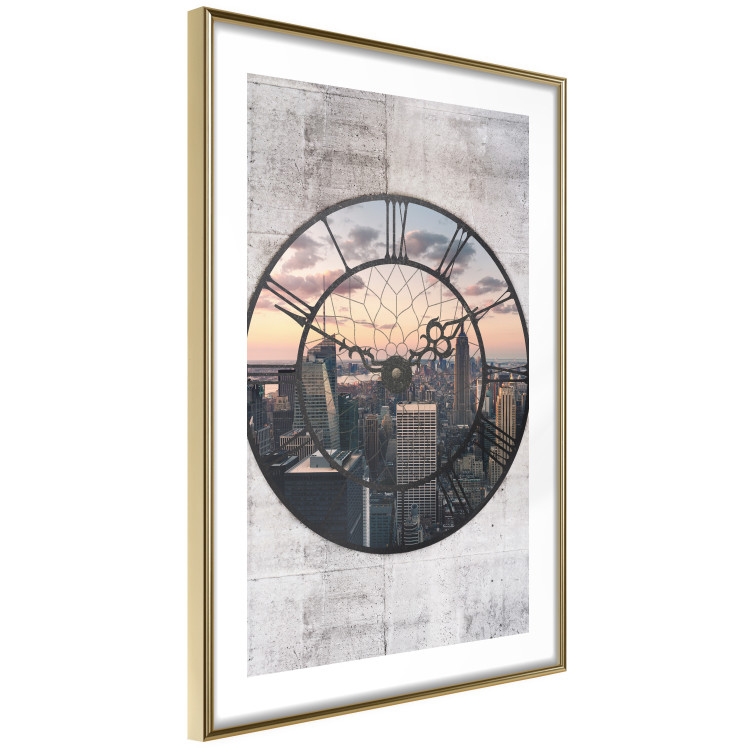 Wall Poster Time Space - view from window shaped like a clock face on city skyscraper 123485 additionalImage 11