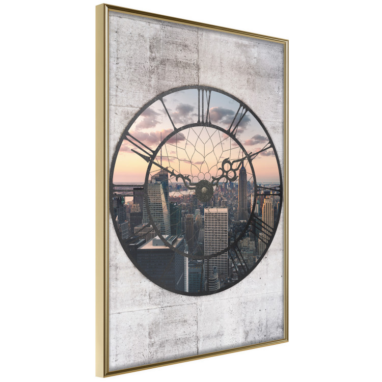 Wall Poster Time Space - view from window shaped like a clock face on city skyscraper 123485 additionalImage 3