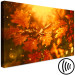 Canvas Print Autumn oak leaves - photograph of golden leaves in the rays of the sun 123785 additionalThumb 6
