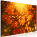 Canvas Print Autumn oak leaves - photograph of golden leaves in the rays of the sun 123785 additionalThumb 2