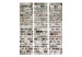 Room Divider Screen Walls of Time (3-piece) - light pattern with weathered brick texture 124085 additionalThumb 3