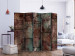 Room Divider Screen Dark Metal II (5-piece) - retro metal in browns and turquoises 124285 additionalThumb 2