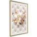 Poster Diamond Lilies - lily flower against white texture with crystals 124485 additionalThumb 2