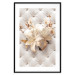 Poster Diamond Lilies - lily flower against white texture with crystals 124485 additionalThumb 17