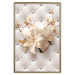 Poster Diamond Lilies - lily flower against white texture with crystals 124485 additionalThumb 20