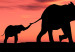 Large canvas print Evening Elephant Walk [Large Format] 125585 additionalThumb 4