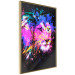 Wall Poster Rainbow Mane - colorful and abstract tiger head on a black background 126885 additionalThumb 12