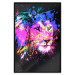 Wall Poster Rainbow Mane - colorful and abstract tiger head on a black background 126885 additionalThumb 16