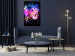 Wall Poster Rainbow Mane - colorful and abstract tiger head on a black background 126885 additionalThumb 2