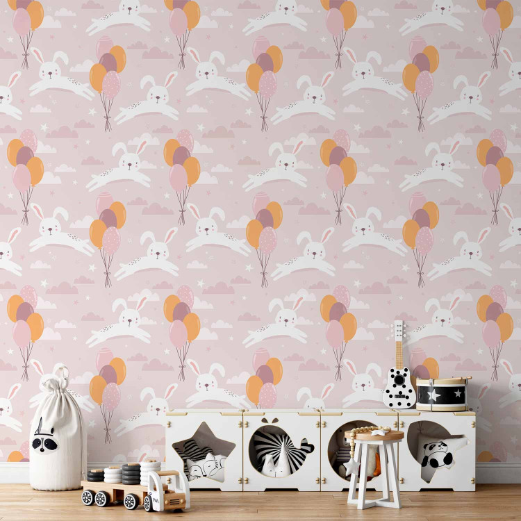 Modern Wallpaper Rabbit and Balloons 127185 additionalImage 10