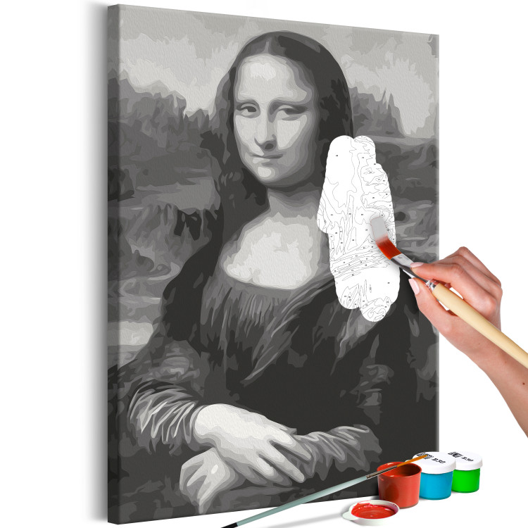 Paint by Number Kit Black and White Mona Lisa 127485 additionalImage 3