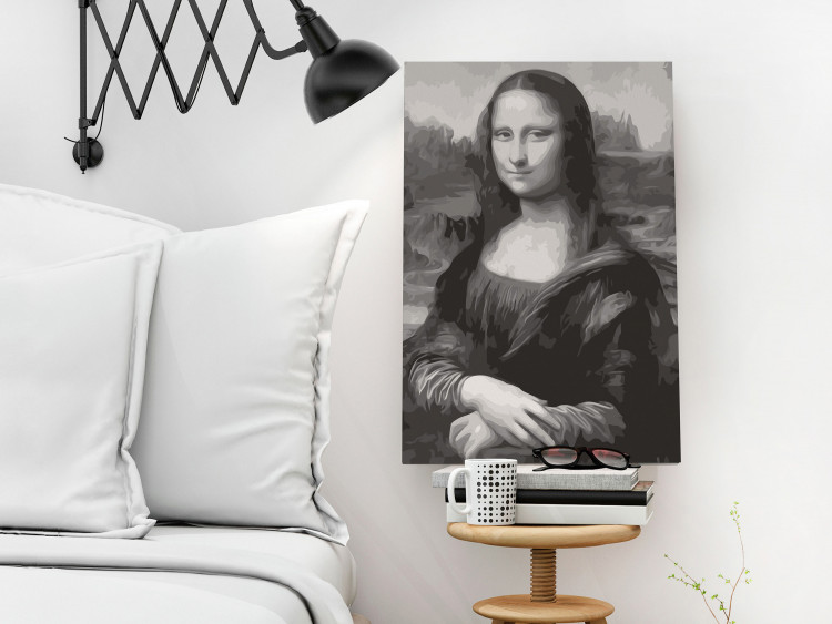 Paint by Number Kit Black and White Mona Lisa 127485 additionalImage 2