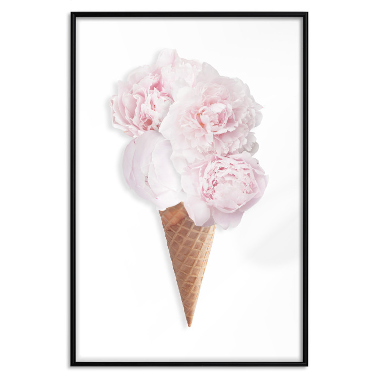 Poster Taste of Flowers - abstract ice cream made of flowers on white background 128085 additionalImage 16