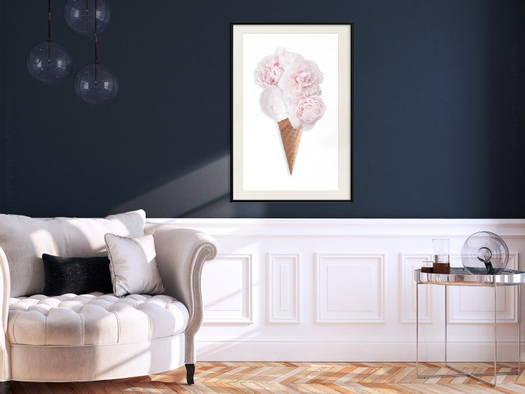 Poster Taste of Flowers - abstract ice cream made of flowers on white background 128085 additionalImage 24